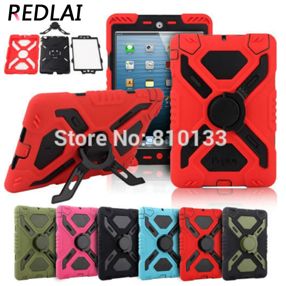 

Redlai Pepkoo Spider Extreme Military Heavy Duty Waterproof Dust Shock Proof For Ipad 2 Stand Case For Ipad 3 For iPad 4