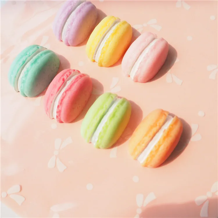 Resin Flatback Simulation Macaroon Cabochon For DIY Craft Accessories Mobile Phone Cover Decoration Key buckle Accessories