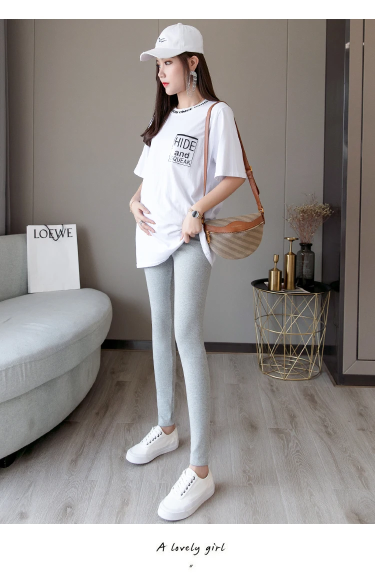 1911# Autumn Winter Skinny Maternity Legging Across V Low Waist Belly Legging for Pregnant Women Cotton Pregnancy Pencil Pants