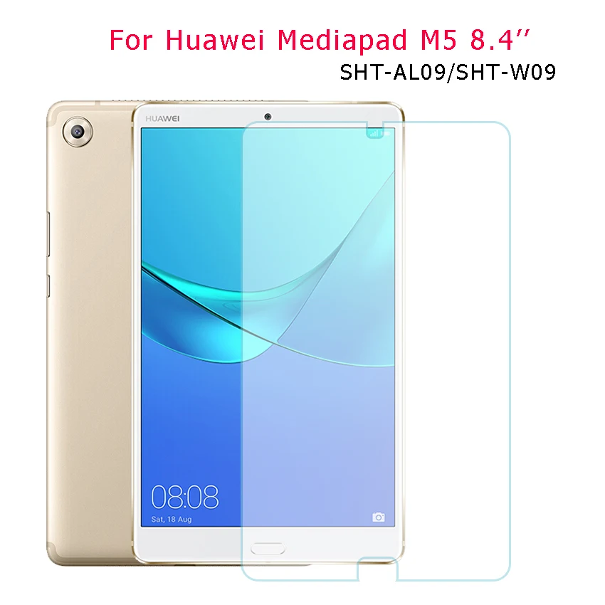 

9H Tempered Glass For Huawei M5 8.4'' 2.5D Screen Protector Film Hard Cover For Huawei Mediapad M5 SHT-AL09 SHT-W09 Clear Glass