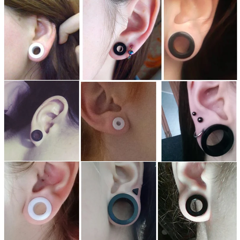 CLEAR Acrylic Ear Tunnels Piercing Sretchers Jewellery Plugs Gauge Screw TU57 