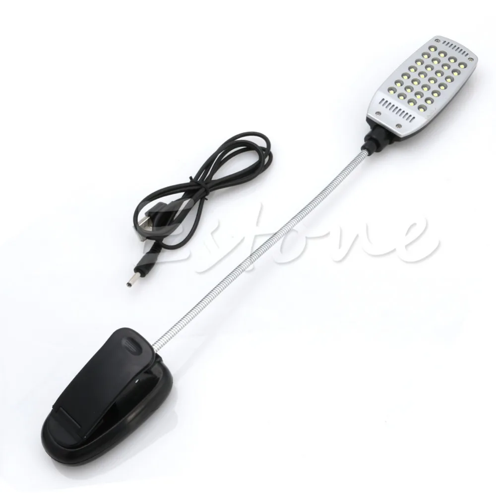 

HNGCHOIGE Flexible USB/Battery Power 28 LED Bulbs Light Clip-on Bed Table Lamp