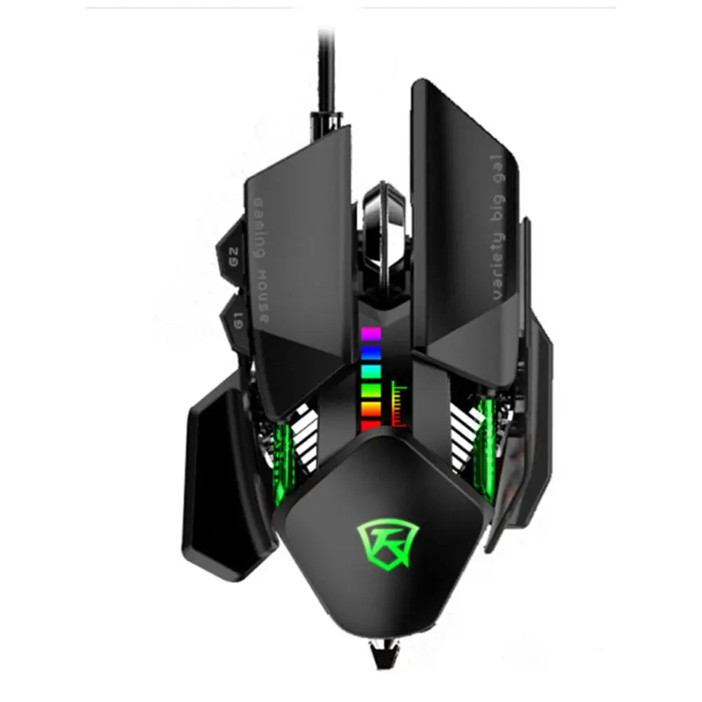 NM 001 Ergonomic RGB Gaming Mouse 1.5m USB Wired 7 Buttons Backlight