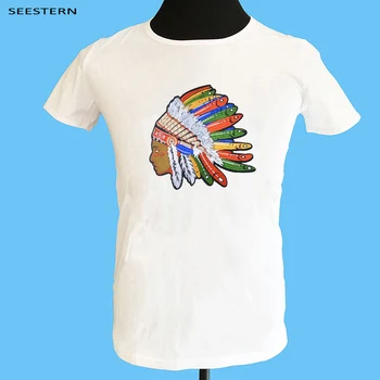 

Seestern men T shirt applique embroidery brand new spring Indian skull hip-hop leisure tops tee
