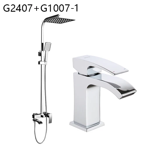GAPPO Смесители для ванны смеситель для ванны Водопад смесители для душа смеситель для раковины дождевой Душ Набор - Цвет: G2407 G1007-1