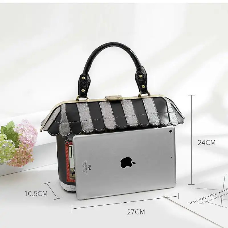 Embroidery Fancy Room Fun Shaped House Handbag Unique Novelty Embroidery Fancy Room Fun Shaped