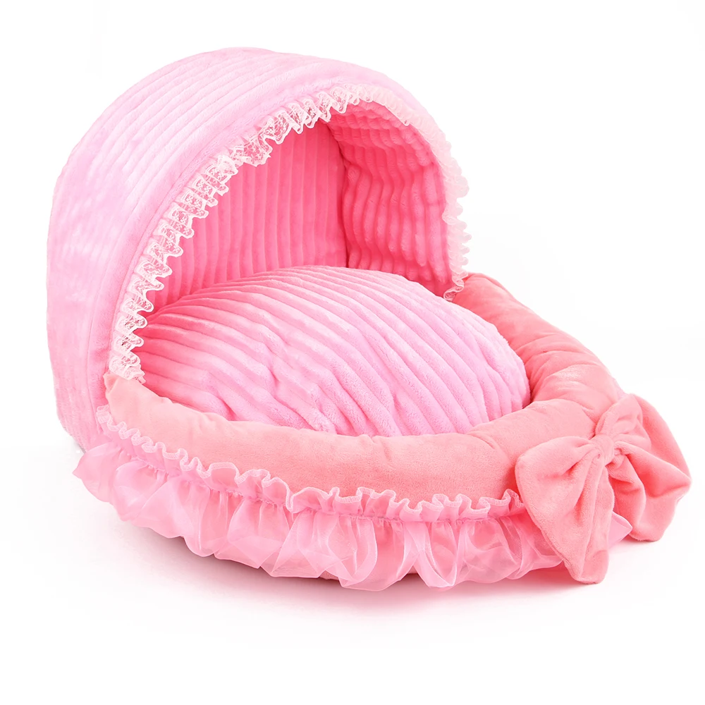 

Dog Basket Bed Cat Puppy Pet Beds Cute Lace Princess Pet Dream Nest Pet Kennel Cat Dog Beds Luxury Cat Sofa Dog Bed Bichon