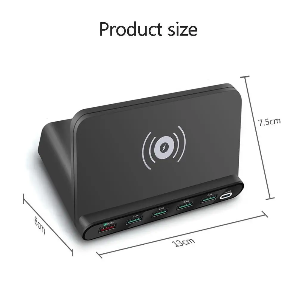FDGAO Qi Беспроводное USB зарядное устройство QC 3 0 Быстрая зарядка PD Тип C настенный