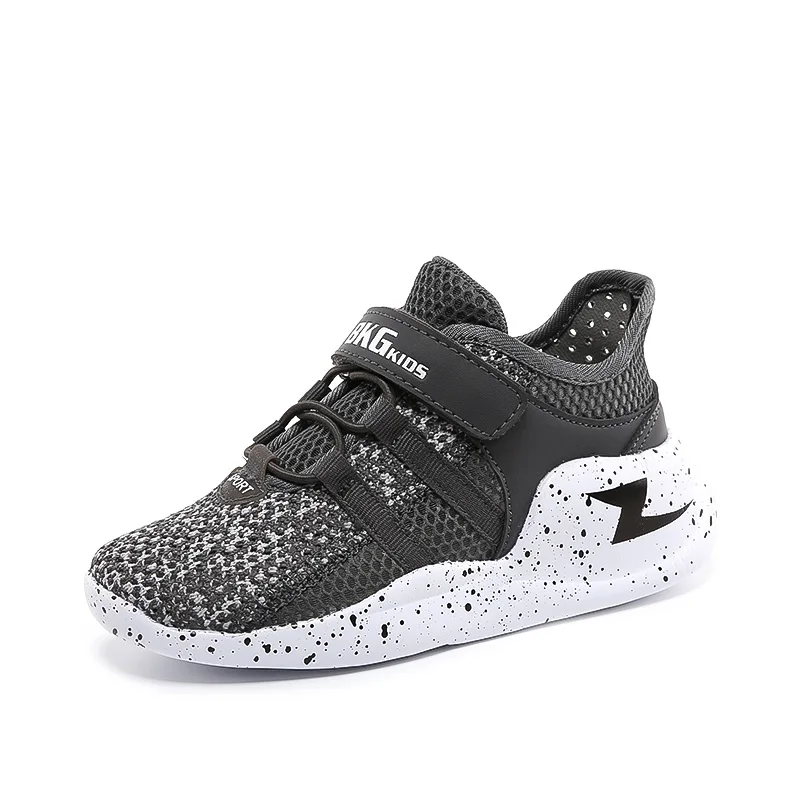 

Children Running Shoes Sport Lightweight Boys Girls Athletic Walking Soft Mesh Sneakers Breathable Kid Shoes Trainer Gray Black