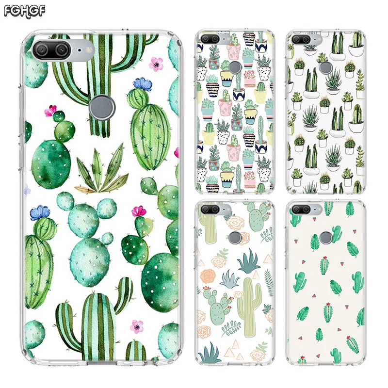 

Cactus Plants Soft TPU Print Hull Case For Huawei Honor 8X MAX 8 9 10 lite 7 7X 6X V9 Play V20 Frosted Fundas Cover