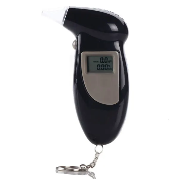 10 قطع المفاتيح الخلفية lcd alcool alkolmetre الرقمية الكحول النفس محلل الكحول الفاحص مع 5 المعبرة مربع التجزئة