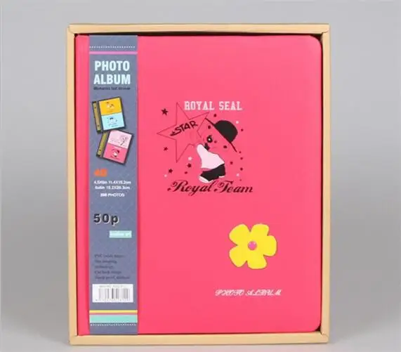 200 листов, семейный фотоальбом, альбом для скрапбукинга, 6 дюймов, детский фотоальбом с бумажной обложкой, детский подарок - Цвет: Red