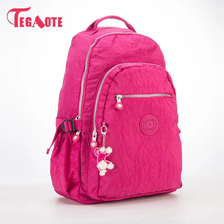 TEGAOTE Nylon Printing Backpack Women School Bags for Teenage Girls Cute Bookbags Vintage Laptop