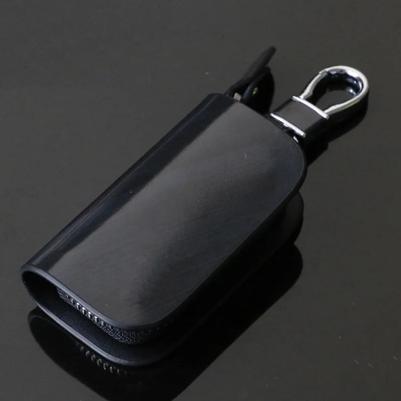 SNCN натуральная кожаный чехол для автомобильных ключей, цепные кошельки крышка чехол сумка для Infiniti G25 G37 Q50 Q70 эсквайр QX80 QX70 QX60 JX35 FX30 FX50 F35 - Название цвета: Black Without Logo