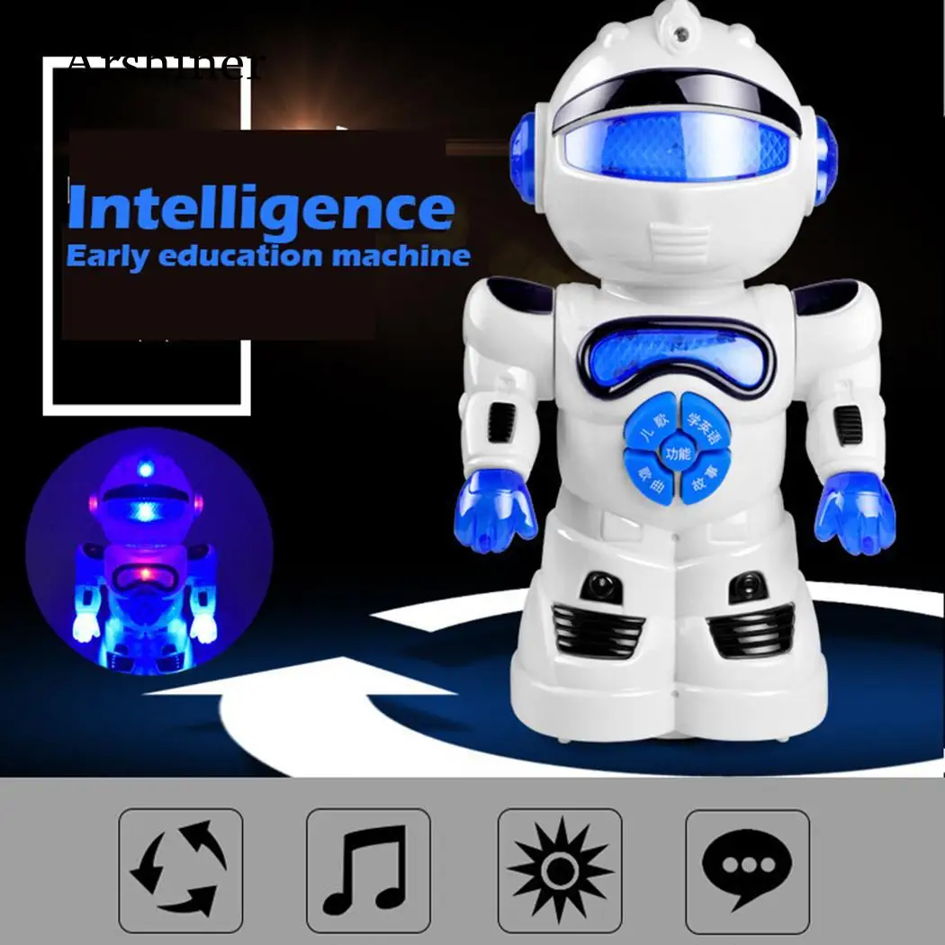Smart Robot with Music LED Lights Educational Enlightment Toys RC Robot for Kids Children Sport Toys for Boys