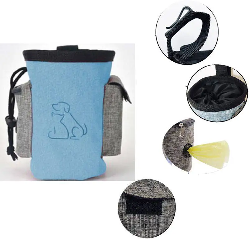 Тренировочная поясная сумка для собак, переносная сумка для угощений собак, тренировка выносливости, сумка для угощений, съемный карман