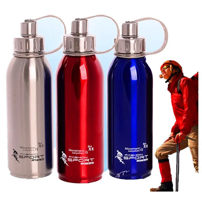 Outdoor Thermos thermal Bottle Sports Garrafa Cup Stainless Steel Vacuum Flask Large Capacity Portable Travel Insulation