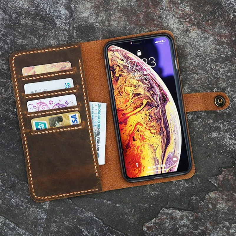 Statistisch omverwerping aanwijzing Personalized Leather Phone Wallet For Iphone 14 13 12 Pro Max Distressed Leather  Iphone 11 Xs Max Wallet Case Cover Ip05mw-b - Mobile Phone Cases & Covers -  AliExpress