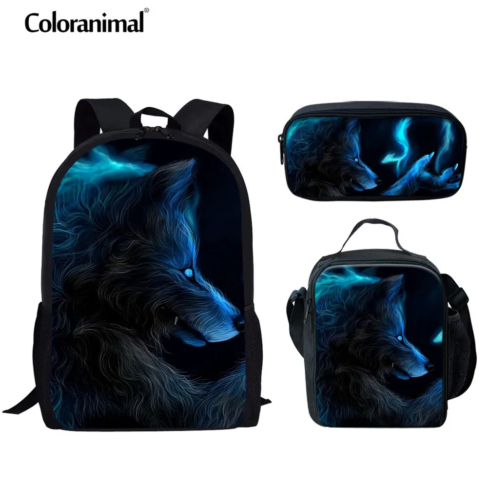 HMC1476CGK Coloranimal 3D с принтом дикого волка, школьная сумка для подростка, студенческий рюкзак для книг, большие детские школьные рюкзаки, волчий рюкзак - Цвет: HMC1476CGK
