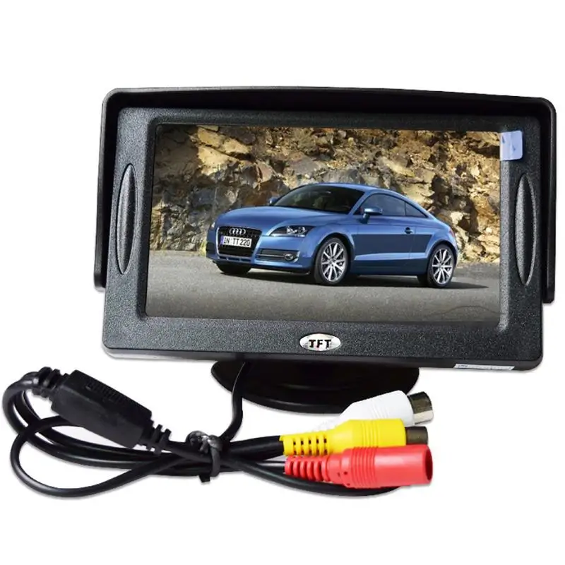 XYCING 4 3 дюймовый цветной TFT LCD монитор 480x272 пикселей Автомобильный заднего вида для