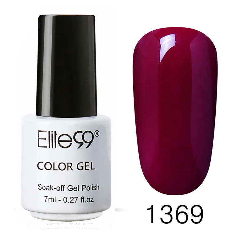 Elite99 7 мл жемчужный УФ-гель для ногтей чистый цвет УФ-Гель-лак замачиваемый светодиодный Профессиональный Гель-лак длительного действия Гель-лак - Цвет: 1369
