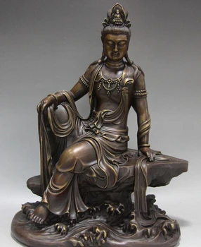 

17 Buddhism Copper Bronze freedom Guan Yin Kwan-yin Boddhisattva Buddha Statue