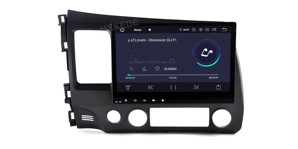 Cheap Mekede 10.1 Inch 2Din Android 9.0 Car Radio Quad-Core HD 1024*600 Tochscreen GPS Multimedia Player For 2006-2011 Honda Civic 14