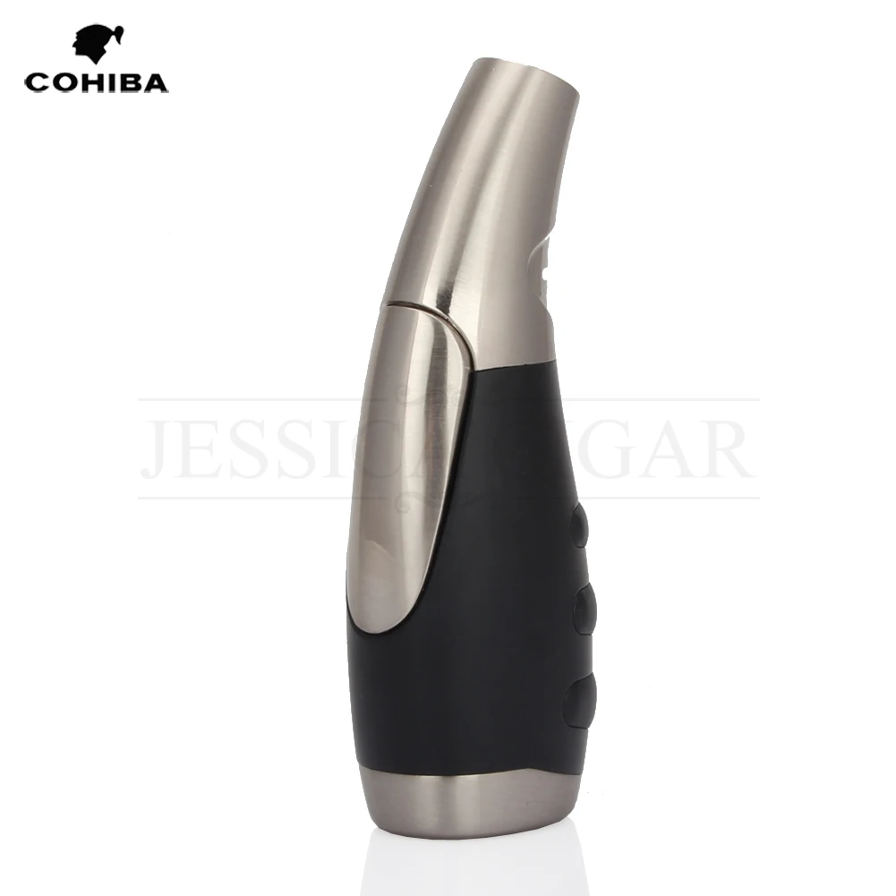 Одноструйная зажигалка с пламенем автоприкуриватель Бутановая Зажигалка COHIBA