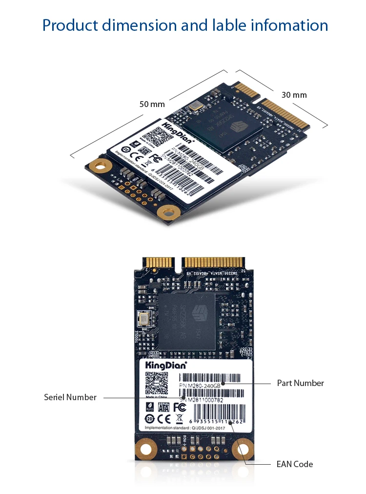 KingDian PCIE mSATA SSD внутренний SATAIII 240 ГБ 120 ГБ 60 Гб 32 Гб 16 Гб MLC HD Жесткий диск для ПК планшет/ноутбук