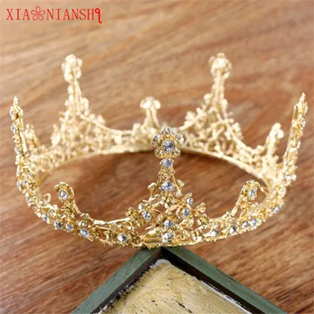 

XIAONIANSHI Pageant Full Circle Tiara Clear Austrian Rhinestones King / Queen Crown Wedding Bridal Crown Costume Party Art Deco