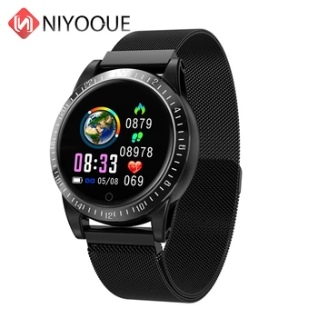 

Smart Bracelet Ak19 Men Women Round Watch Heart Rate Blood Pressure Fitness Tracker Waterproof Android Ios Sports Reminder Band