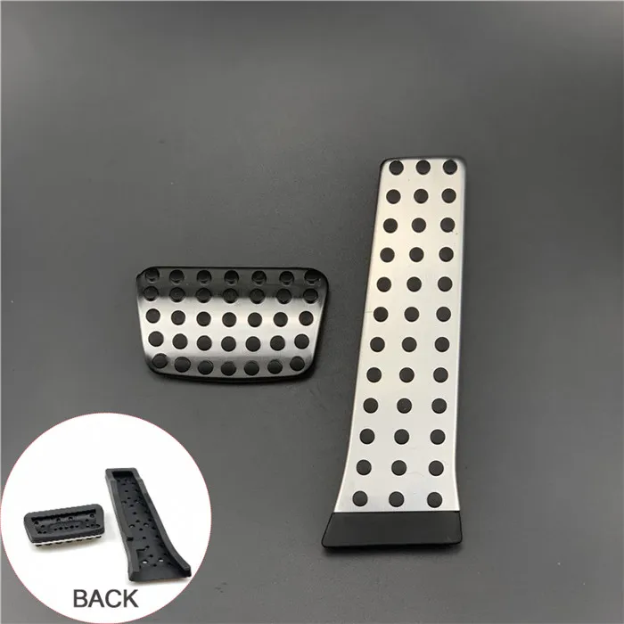 Steel AT 2pcs Автомобильный аксессуар для KIA Sorento Cadenza K7 K5 подставка для ног на педаль акселератора площадку, стайлинга автомобилей Стикеры крышка не прилипает, не давит - Название цвета: Steel AT 2pcs