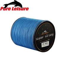 PureLeisure 500 м карповая леска 4 нити мультифиламентная оплетка PE рыболовная леска Lenza Pesca PE Core 13-200LB 4 нити Морская рыбалка