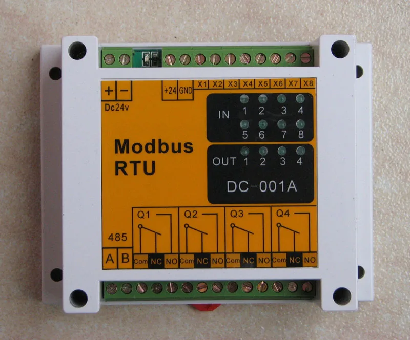 

8 input 4 output IO switch module 485 IO module Modbus RTU standard protocol