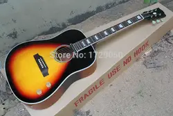 Китайская Фабрика нестандартной J160 против старинные акустической гитары Sunburst J160 акустической гитары со звуком отверстие пикапы 930