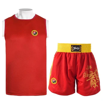 

JDUanL 3XS-3XL Adults Kids MMA Boxing Muay Thai Shorts+T Shirt Uniforms Sanda Trunk Kickboxing Sparring Wushu Outfits 2020 DDO