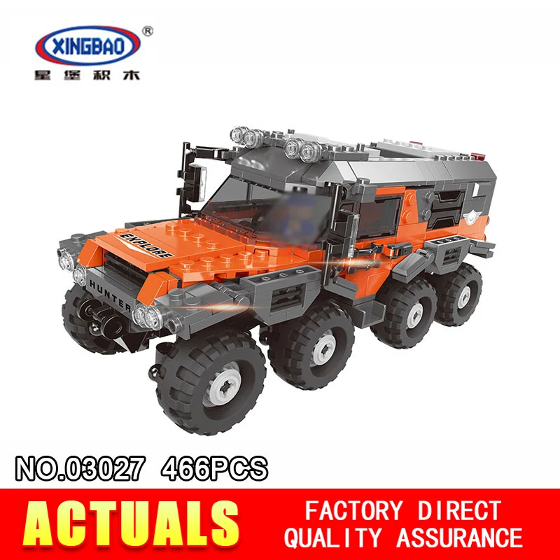 

New XingBao 03027 466Pcs Car Series The All Terrain Vehicle Set Building Blocks Bricks Toys Educational Funny Kids Gifts Model