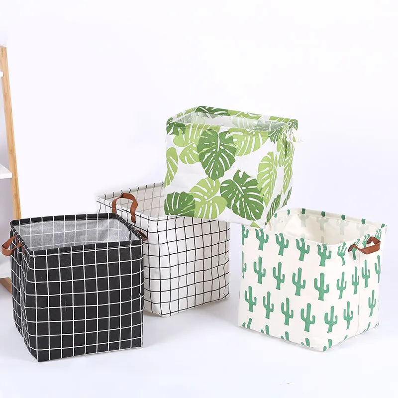 2019 جديد مربع للطي صندوق تخزين طفل سلة تخزين الألعاب المنزل للماء سلة الغسيل القابلة للطي تخزين برميل 32*32*32 سنتيمتر