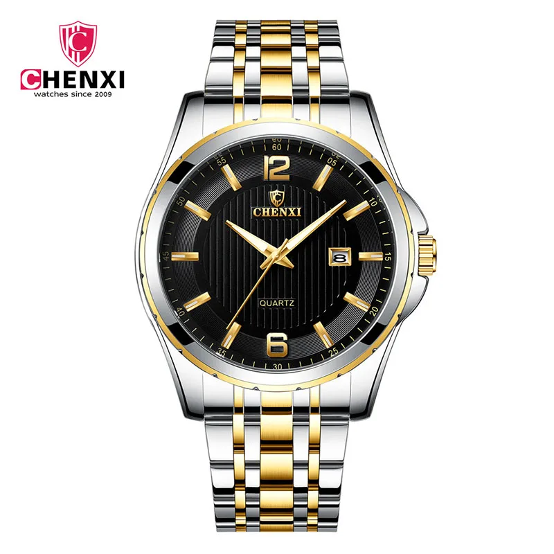 

CHENXI 2019 Top Brand Luxury Mens Watches Fashion Stainless Steel Quartz Watch Male Waterproof Wristwatch Relogios Masculinos