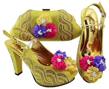 

Newest Fashion Yellow Shoes and Bag To Match Italian Women Shoe and Bag To Match for Parties African Shoes and Bags Matching Set