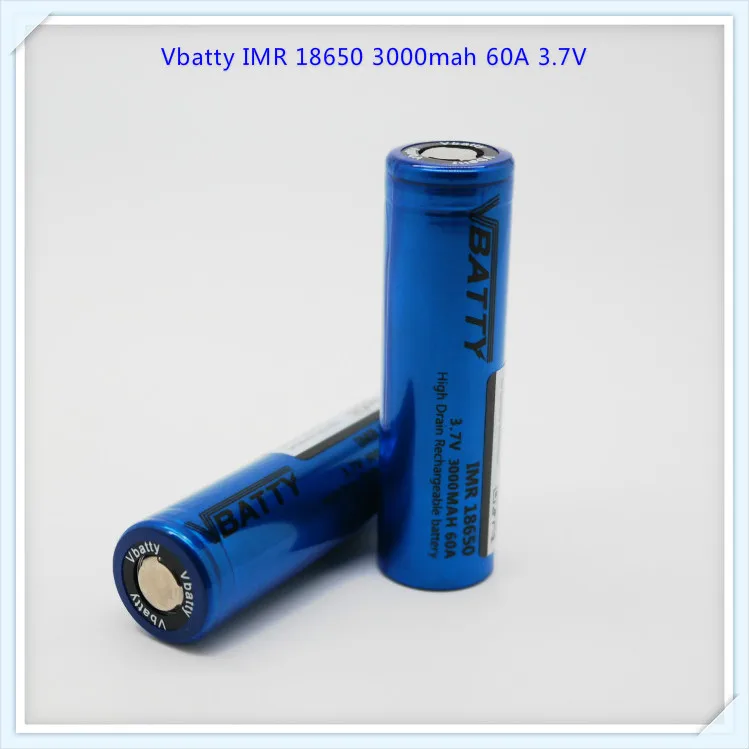

Hottest High quality 18650 40a Vbatty battery 18650 3000 li ion 60a ecig mod battery (6 pcs/lot)