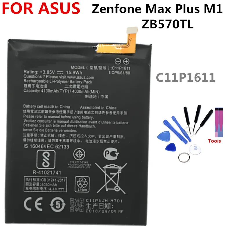 

C11P1611 battery FOR ASUS Zenfone Max Plus M1 ZB570TL X018D X018DC 4130mAh lithium battery li-ion polymer battery High capacit