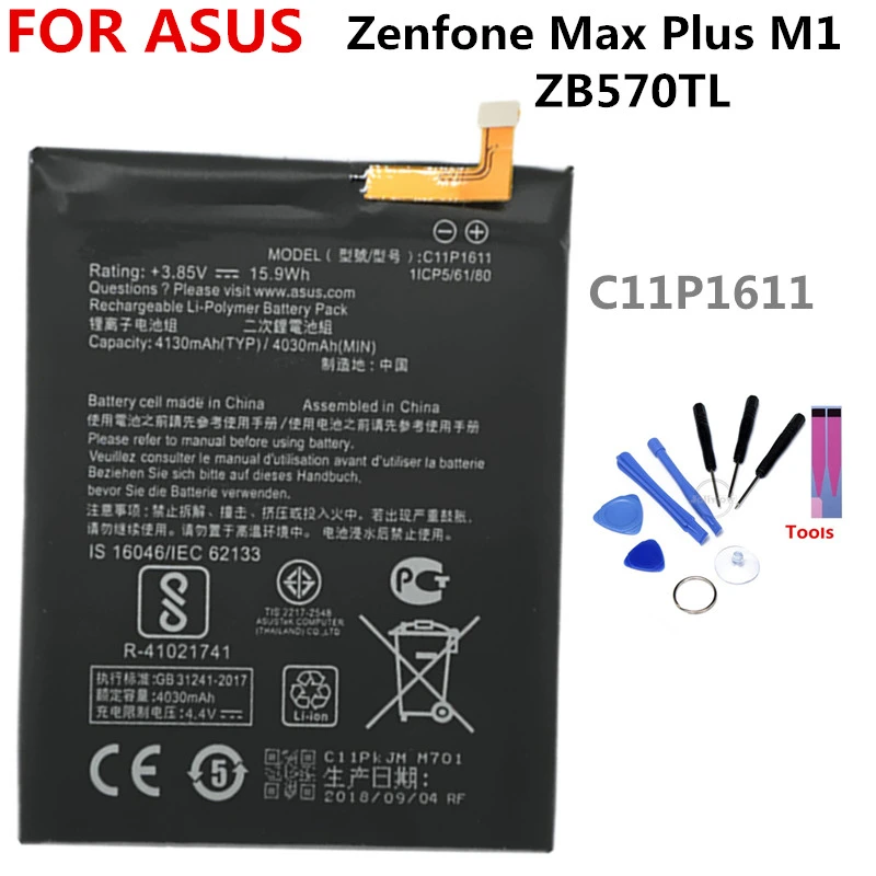 C11P1611 battery FOR ASUS Zenfone Max Plus M1 ZB570TL X018D X018DC 4130mAh  lithium battery li ion polymer battery High capacit|Mobile Phone Batteries|  - AliExpress