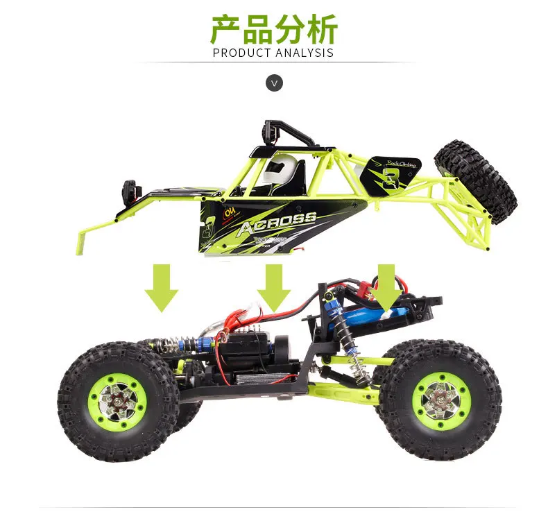 WLtoys 12428 RC автомобиль 4WD 1/12 2,4 г 50 км/ч высокая скорость монстр грузовик Дистанционное управление автомобиль RC багги внедорожный обновленная версия VS A959-B