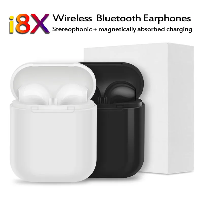 

I8x Tws Wireless Bluetooth Earphones Stereo Sport Earbuds With Charging Box Bluetooth Earphone For Apple Android
