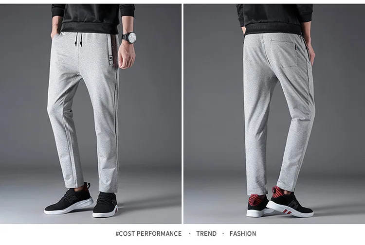 Новые модные мужские повседневные брюки высокого качества стрейч большого размера M-6XL мужские брюки тонкие кружевные брюки простые мужские тренировочные брюки ZZG55