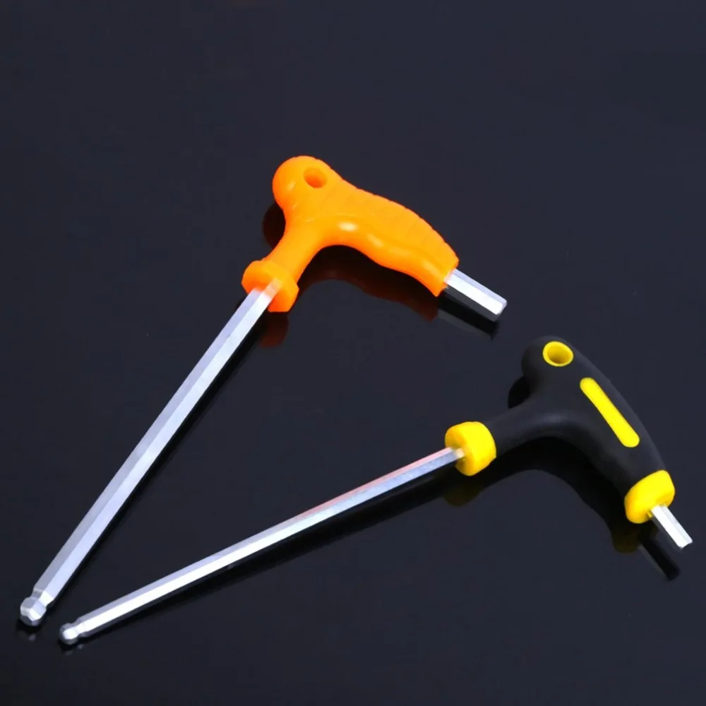 Long Ball Head Hex Set Manual Wrench Crutches Plastic Handle Hex 40crt