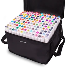 TOUCHFIVE маркеры для дизайна, профессиональные ручки для рисования, художественные маркеры, 168 цветов, маркеры на спиртовой основе, двойная головка, манга, ручки для рисования