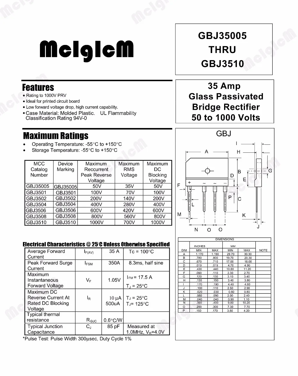 MCIGICM 5 шт. 35A 1000 В диодный мостовой выпрямитель gbj3510|bridge rectifier|diode bridge rectifierdiode |