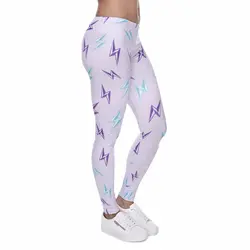 Фиолетовые градиентные белые женские леггинсы с принтом фитнес дышащий пот, быстро высыхает леггинсы Высокие эластичные брюки